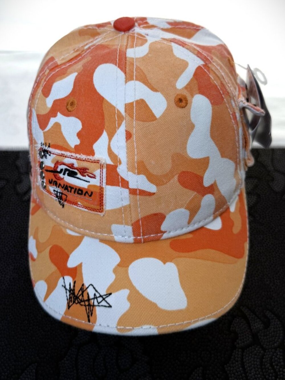 Chase Authentics JR Nation Short Brimmed Orange Camo Women's Strapback Cap